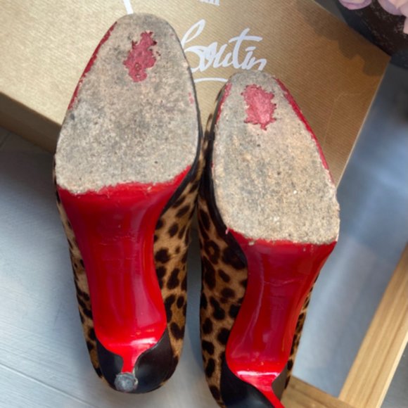 Christian Louboutin Prorata 90 Leopard Sz 40 Shoe Pump - Picture 8 of 9